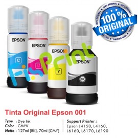 Tinta Refill Epson Original Ori 001 Yellow 70ml C13T03Y400, Tinta Refill Printer Epson L4150 L4160 L4260 L6160 L6260 L6170 L6270 L6190 L6290 L4266 L14150